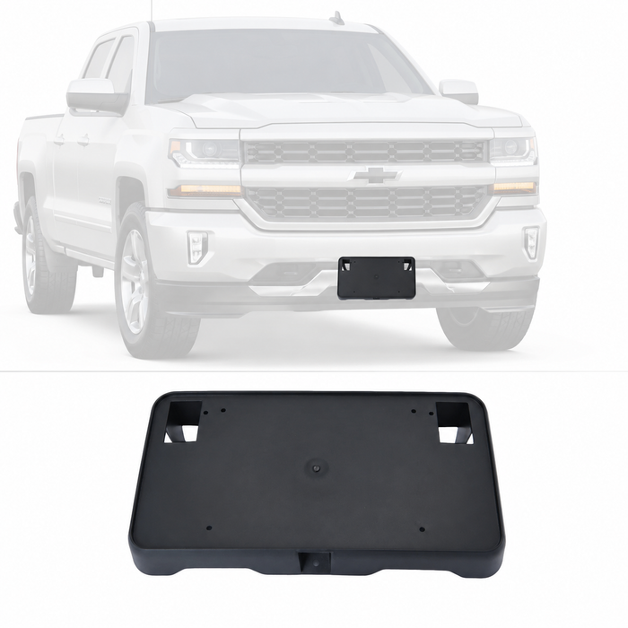 License Plate Bracket Tag Holder Plastic Front for 2016-2019 Chevrolet Silverado