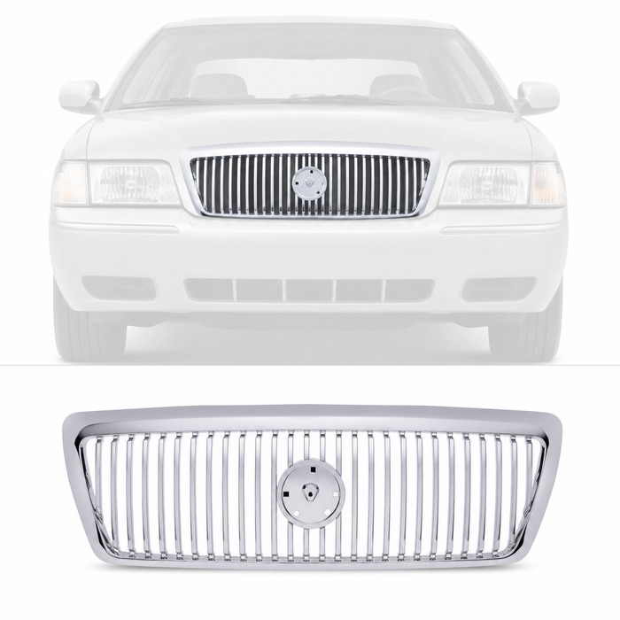 Grille w/ Emblem Provision Holes For 2003-2005 Mercury Grand Marquis FO1200406