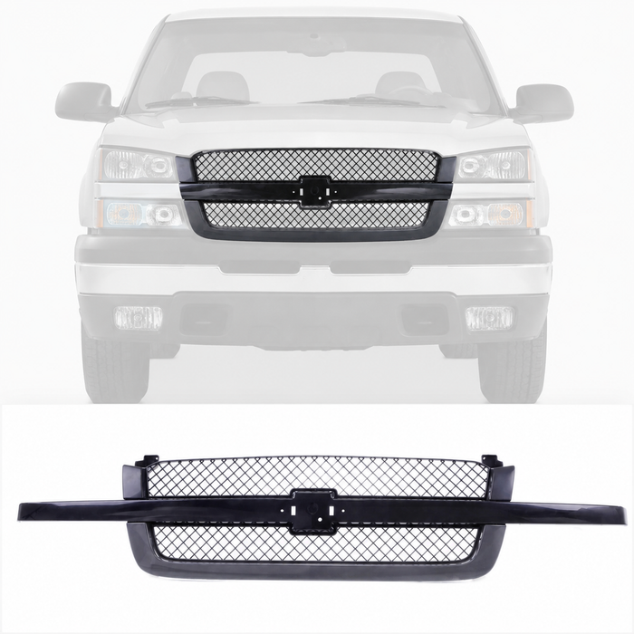 Grille w/ Mesh Insert For 03-07 Chevy Silverado 1500 2500 3500 Pickup GM1200557