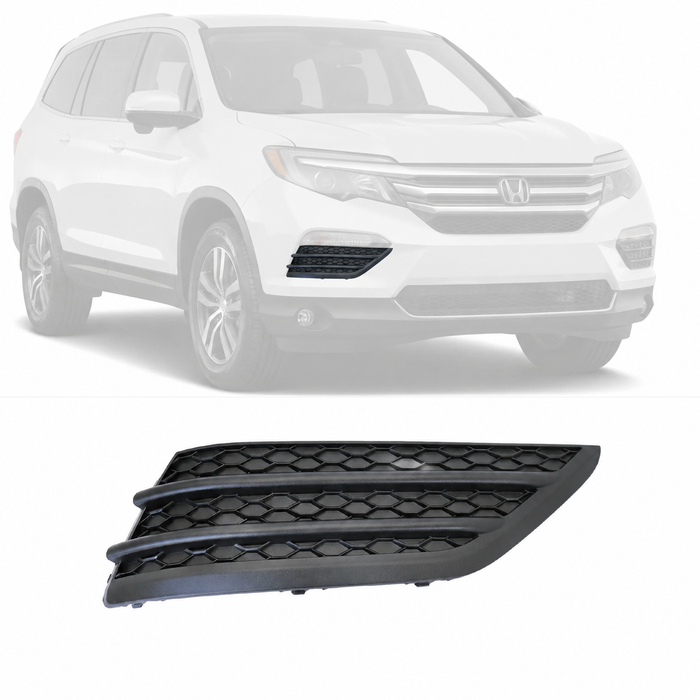 For 16-18 Honda Pilot Front Passenger Side Fog Lamp Cover without Sensor Hole