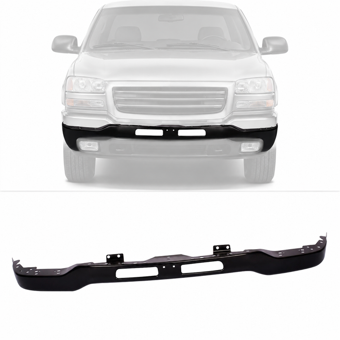 Black Front Bumper Face Bar with Brackets For 2003-2007 GMC Sierra 1500 Pickup