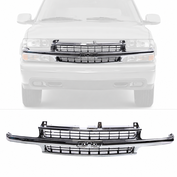 GM1200442 Front GRILLE for Chevrolet Tahoe CHROMED BLACK 88968934