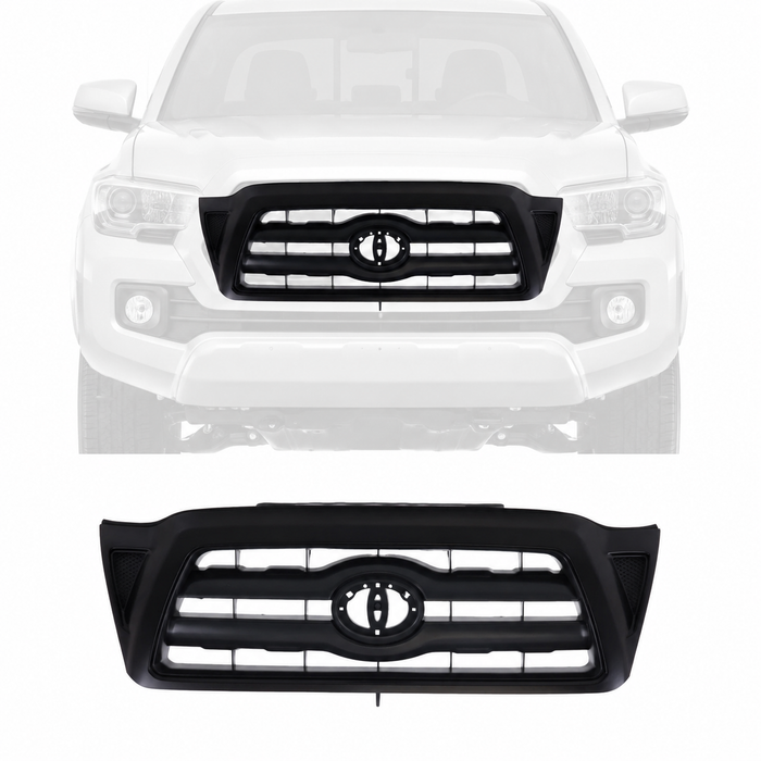 Full Black Grille Grill For Toyota Tacoma Pickup Truck TO1200269