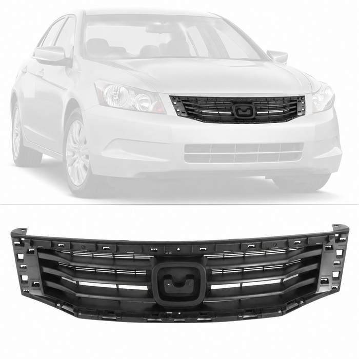 Grille Assembly w/ Emblem Provision Holes For 2008-2010 Honda Accord HO1200189