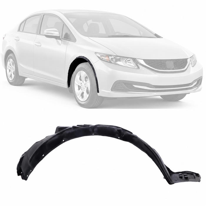 Front Passenger Right Side Fender Splash Shield For 9th 2012-2015 Honda Civic