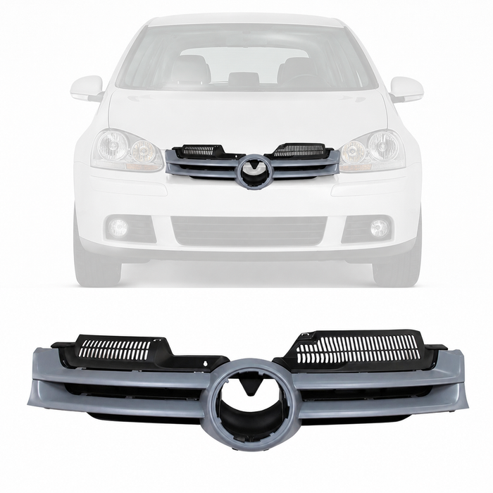 Grille Assembly with Prime Gray Grill Shell For 2006-2009 Volkswagen Rabbit