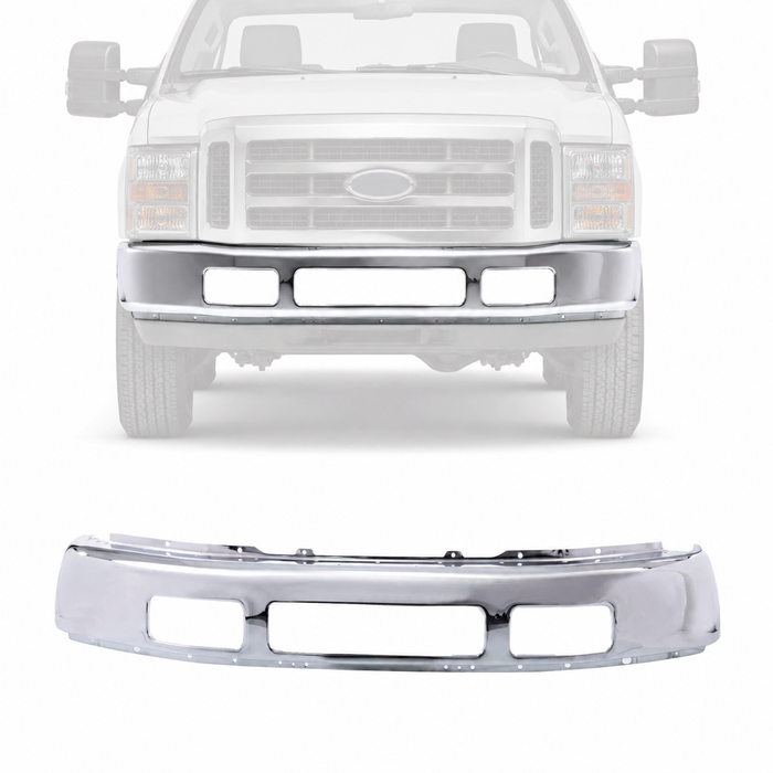 Front Bumper Face Bar For Ford Super Duty Pickup FO1002392 5C3Z17757BA CHROME