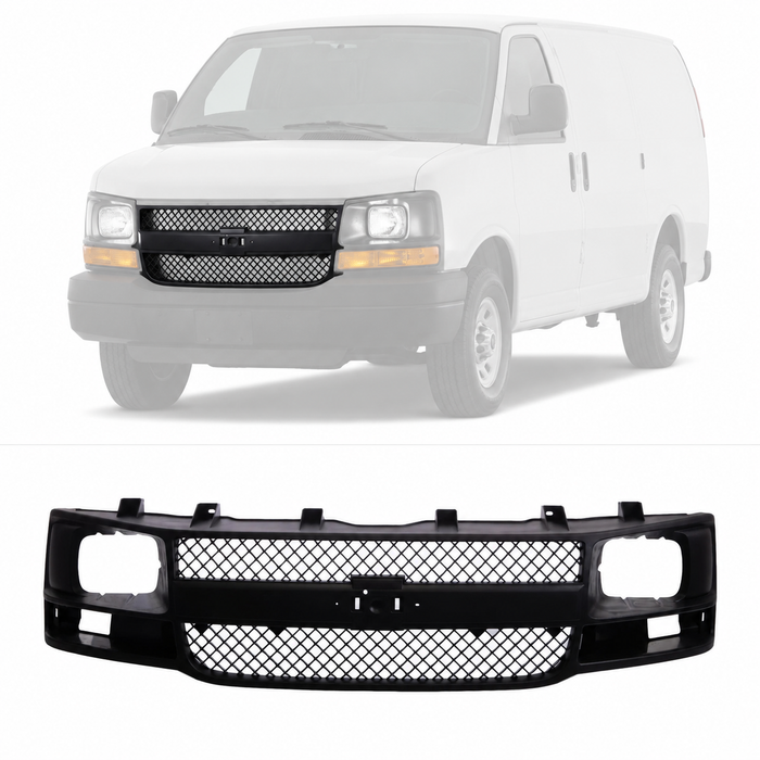Grille Fits 2003-2017 Chevrolet Express Cargo Van w/ Seal Beam Type GM1200538
