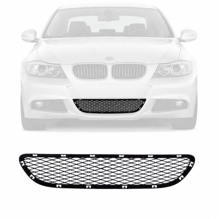 For 2009-2012 BMW E90 E91 3-Series 328i 335i 335d Front Lower Bumper Mesh Grille