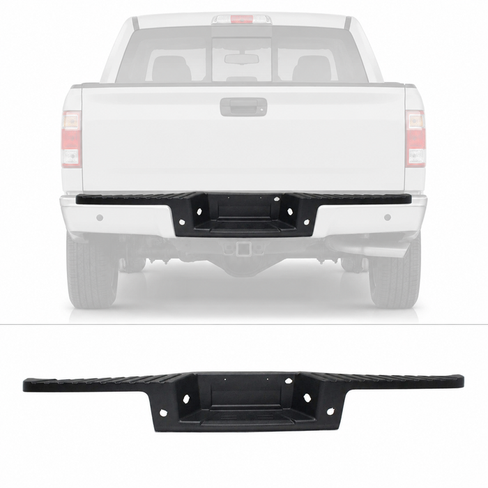 Plastic Rear Step Bumper Pad Molding Fits 09-14 F-150 with Tow Pkg & Sensor Hole