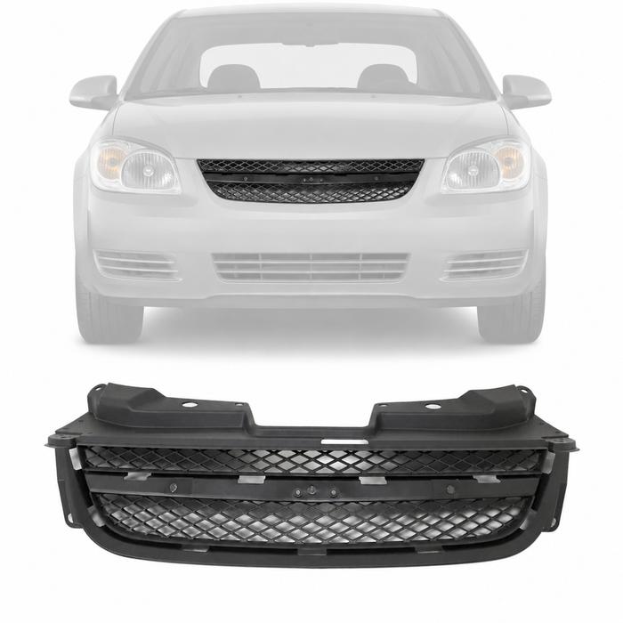 Gray Grille Shell and Mesh Insert For 2008-2010 Chevrolet Cobalt SS Model