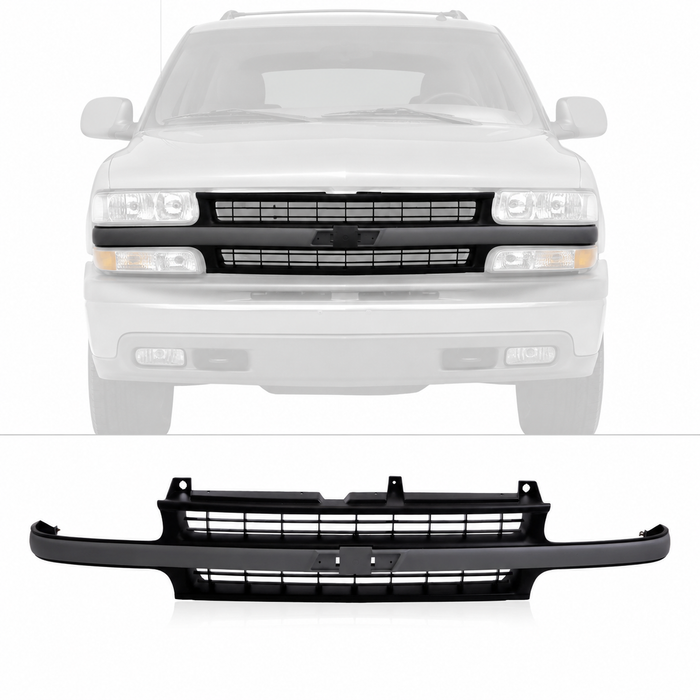 Grille with Center Bar For 99-02 Chevy Silverado 1500 00-06 Suburban GM1200425