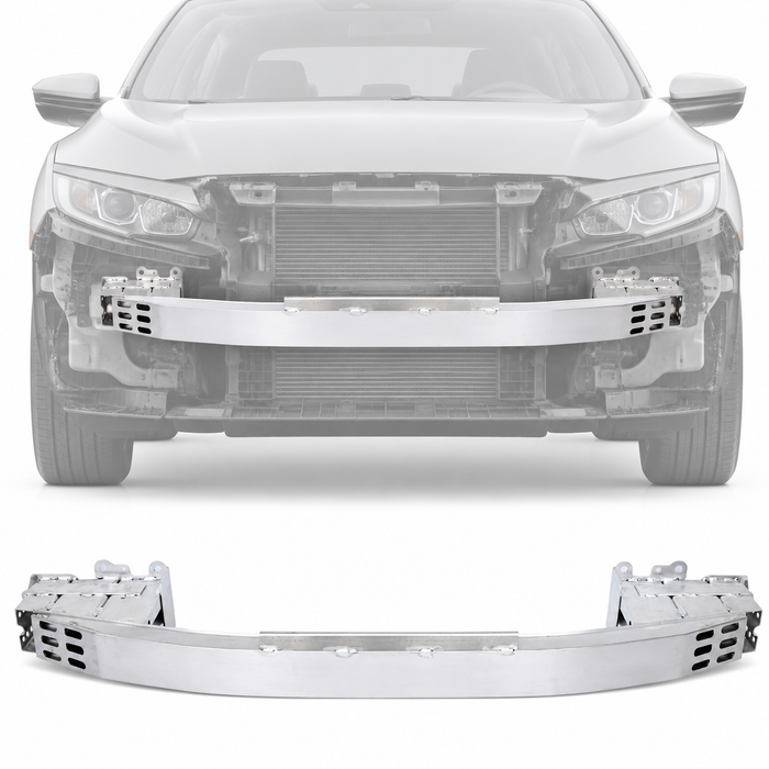 Reinforcement Impact Bar Front Bumper Alum for 2017-2019 Honda Civic 10th Gen