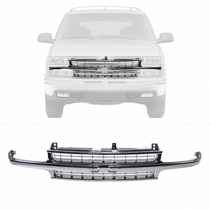 Full Chrome Grille For 2000-2006 Chevrolet Suburban 2000-2005 Tahoe