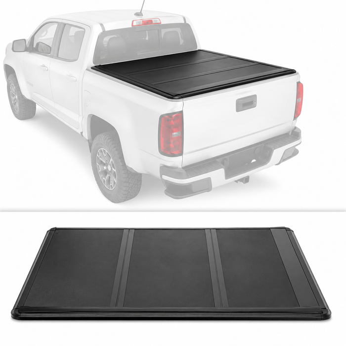 5.2FT FRP Low-Profile Tri-fold Tonneau Cover For 2015-2026 Colorado/Canyon Truck