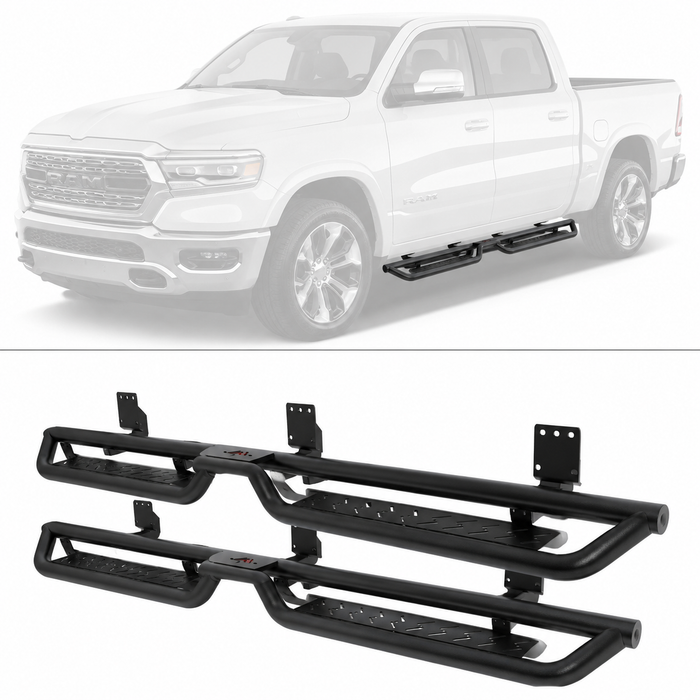 6.5" Running Boards For 2019-2026 Dodge Ram 1500 New Body Crew Cab Side Steps