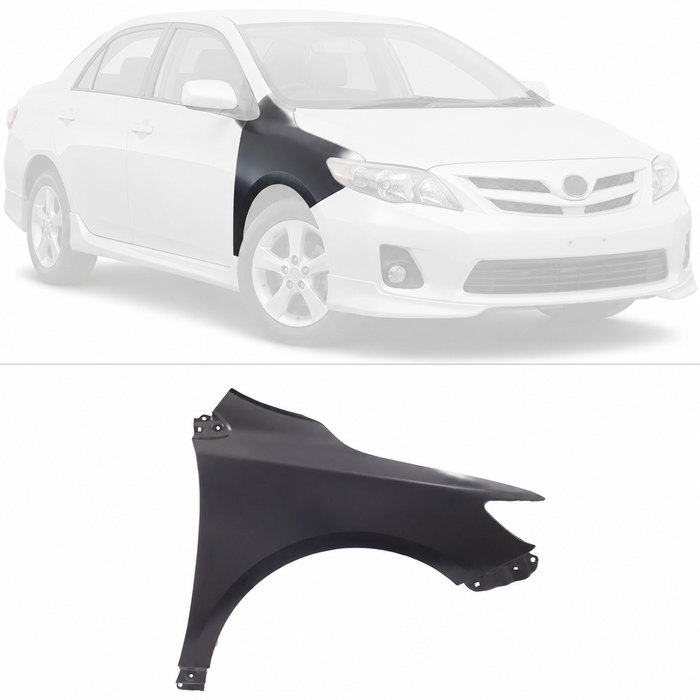 Front Right Passenger Side Fender For 2009-2013 Toyota Corolla 1.8L 4-Door Sedan