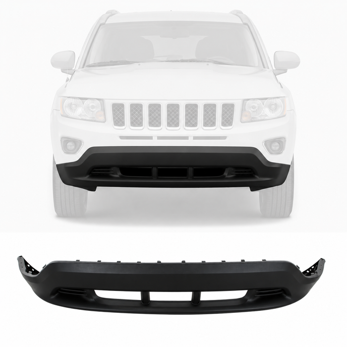 Lower Plastic Front Bumper Cover for 2011-2017 Jeep Compass 4-Door Fit CH1015106