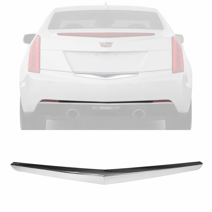 Rear Bumper Face Bar Chrome Trim Molding Step Pad for 2013-2018 Cadillac ATS