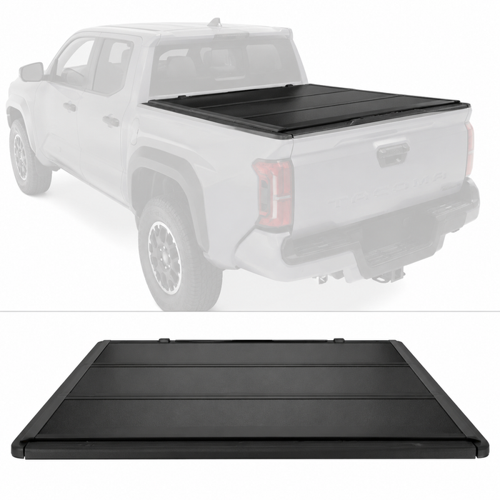 5FT FRP Low Profile Hard 3-Fold Tonneau Cover For 2017-2023 Honda Ridgeline Bed