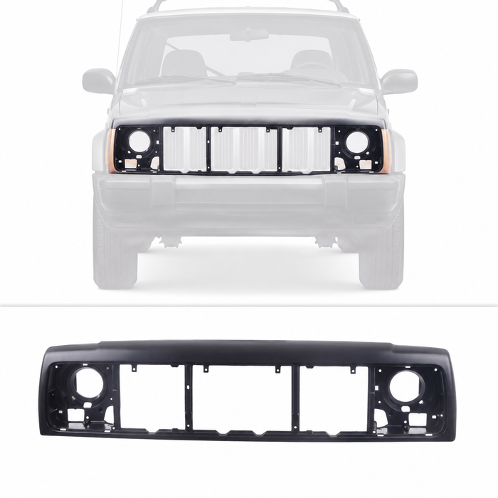 Headlight Header Panel Nose Grille Mounting For 1997-2001 Jeep Cherokee
