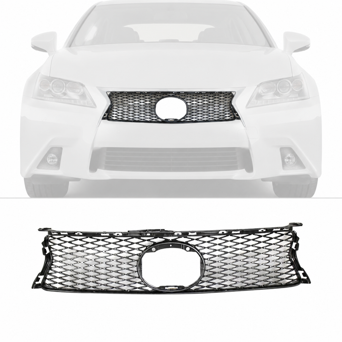 Grille Gray with Emblem Provision Holes For 2013-2016 Lexus GS350 2015 GS450h