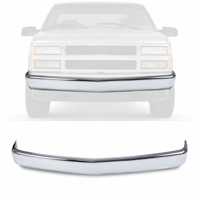Chrome Front Bumper Face Bar For 88-98 Chevrolet C1500 92-99 GMC Yukon Pickup