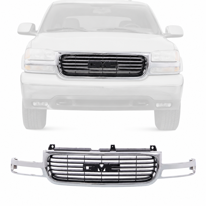 Grille Surrond w/Black Insert For 1999-2002 GMC Sierra 00-06 Yukon GM1200430