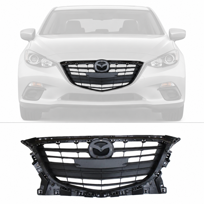 Grille Assembly Grill For 2014-2016 Mazda 3 Sedan & Hatchback 4-Door MA1200197