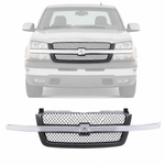 Grille w/ Chrome Molding Strip For 03-06 Avalanche 1500 Silverado 1500 GM1200489