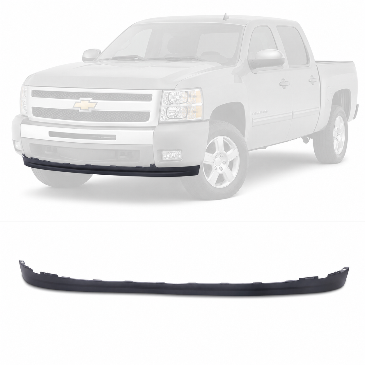 Front Lower Bumper Air Deflector Cover Trim Fit 2007-2013 Chevy Silverado Pickup