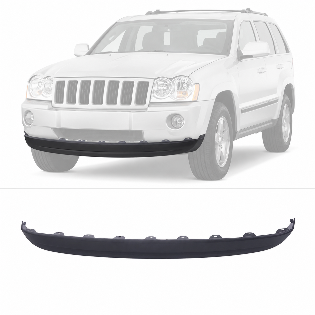 Front Bumper Lower Valance Air Dam Deflector For 2005-2007 Jeep Grand Cherokee