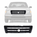 Black Grille Surround and Insert for 1998-2000 Toyota Tacoma Pickup 2WD 4WD