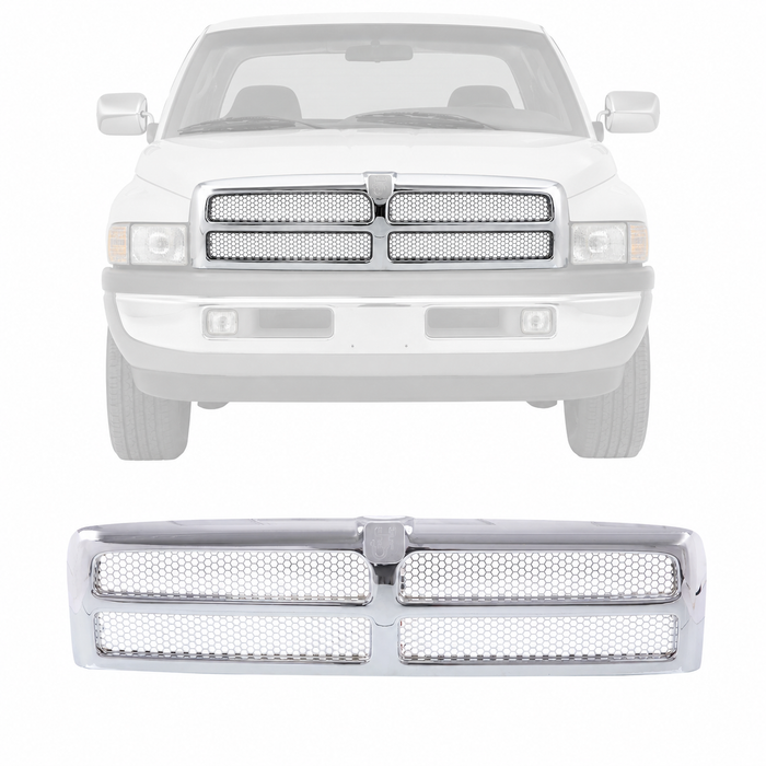Grille Frame w/Insert For 94-01 Dodge Ram Pickup Truck 1500 2500 3500 CH1200178