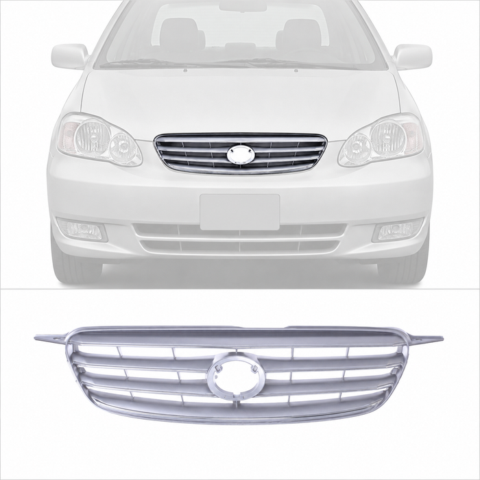 Grille Assembly with Chrome Molding Trim For 2003-2004 Toyota Corolla TO1200244