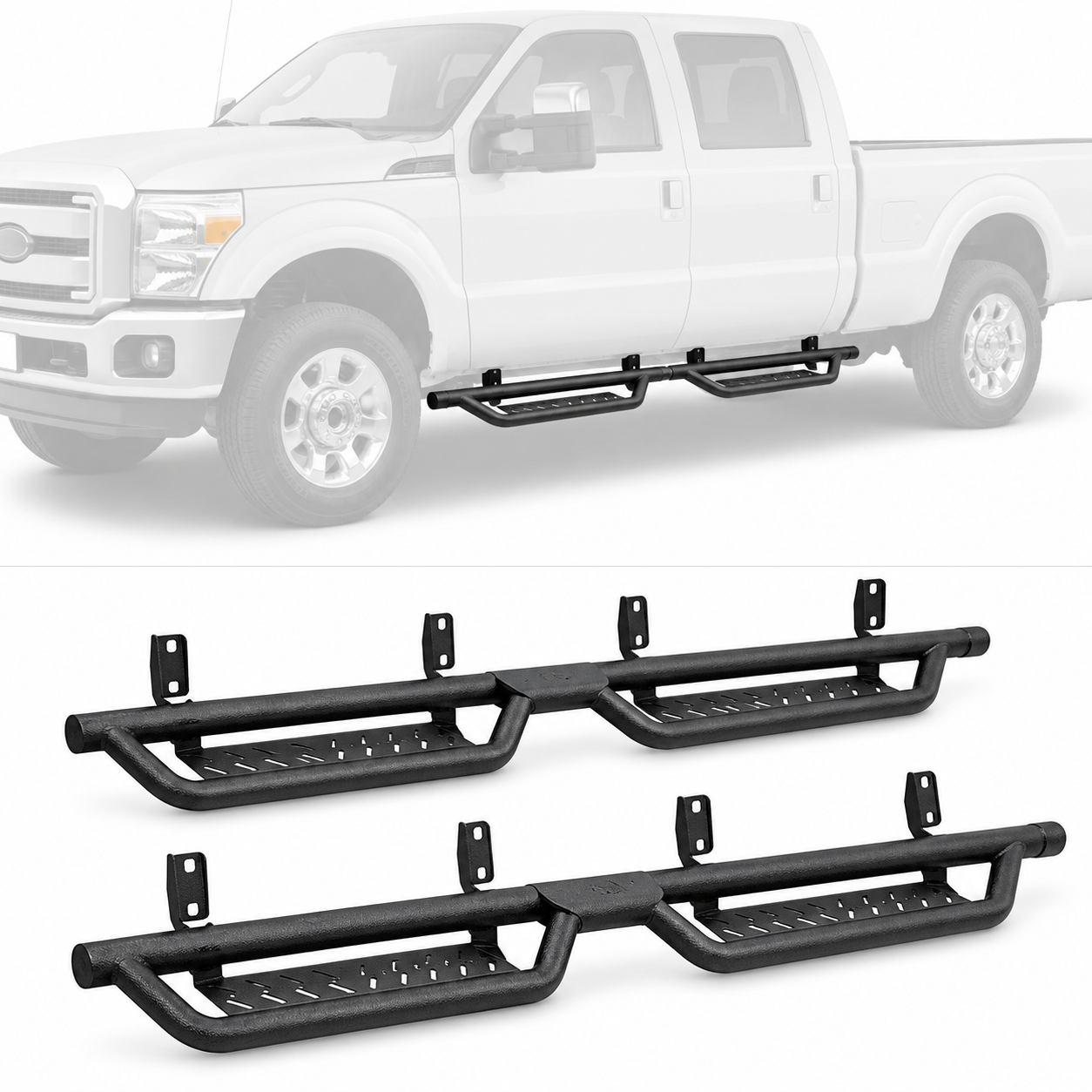 Running Boards For 99-16 Ford F250 F350 F450 Super Crew Cab Drop Step Bars