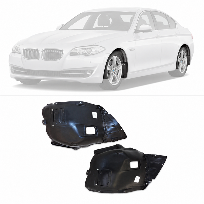 New Fender Liner Splash Shields For BMW Set Of 2 Front Left & Right Pair
