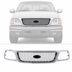 Grille Frame with Black Insert Honeycomb For 1999-03 Ford F-150 Pickup FO1200404
