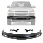 Black Front Bumper Face Bar with Brackets For 04-2012 Chevy Colorado GMC Canyon