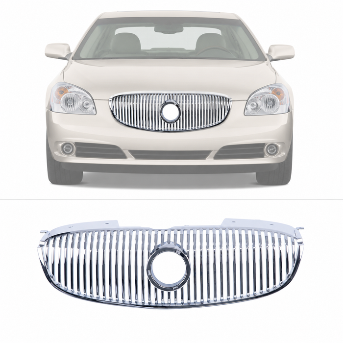 Chrome Front Grille Compatible for 2006-2009 BUICK Lucerne GM1200556 25768116