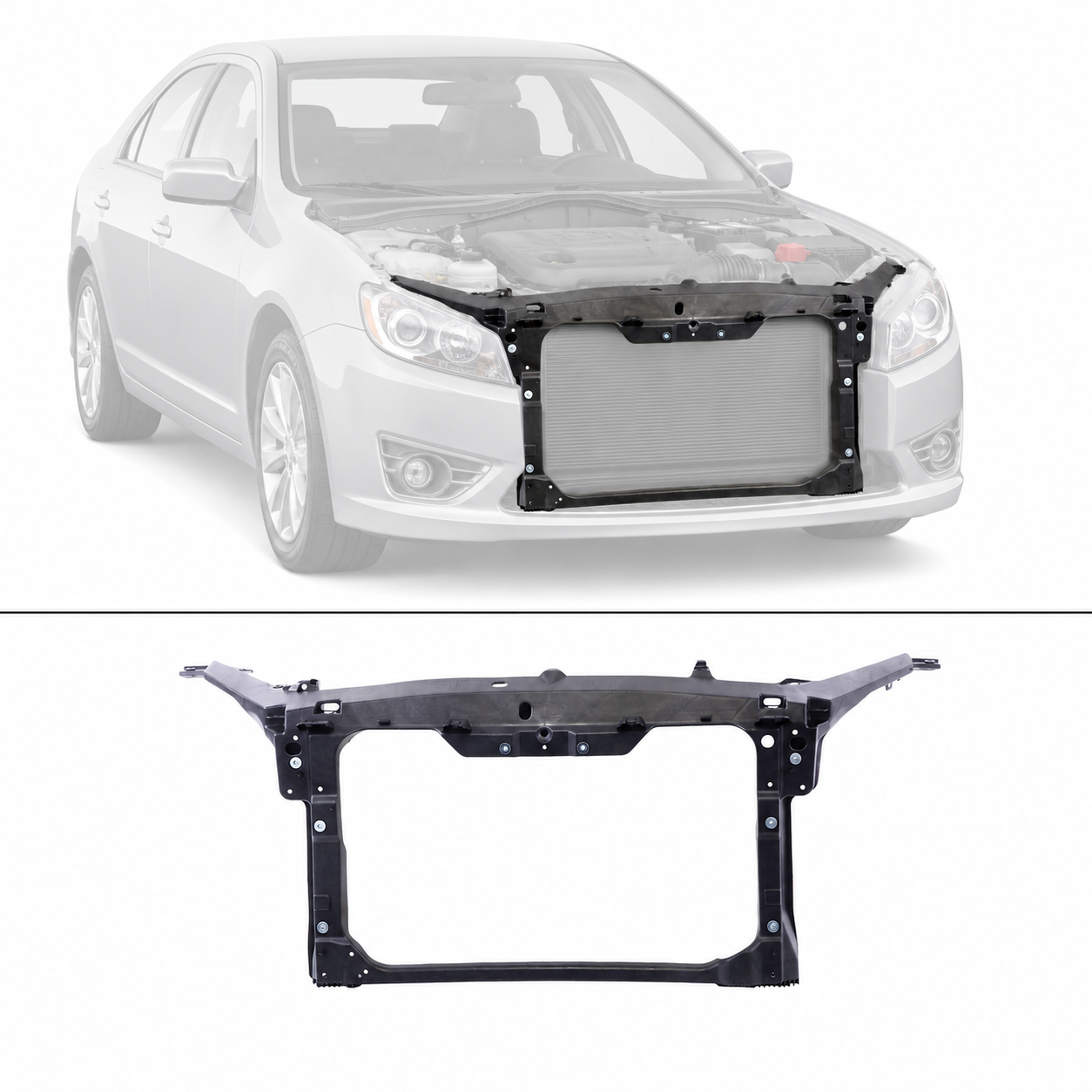 Radiator Core Panel Support For 2010-2012 Ford Fusion 2010-2011 Mercury Milan