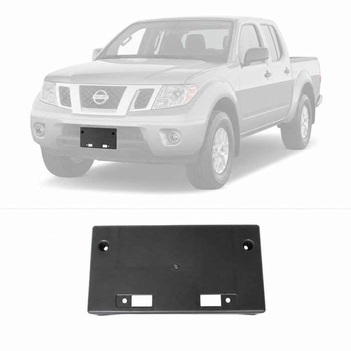 License Plate Bracket Tag Holder for Front Plastic Bumper 09-19 Nissan Frontier