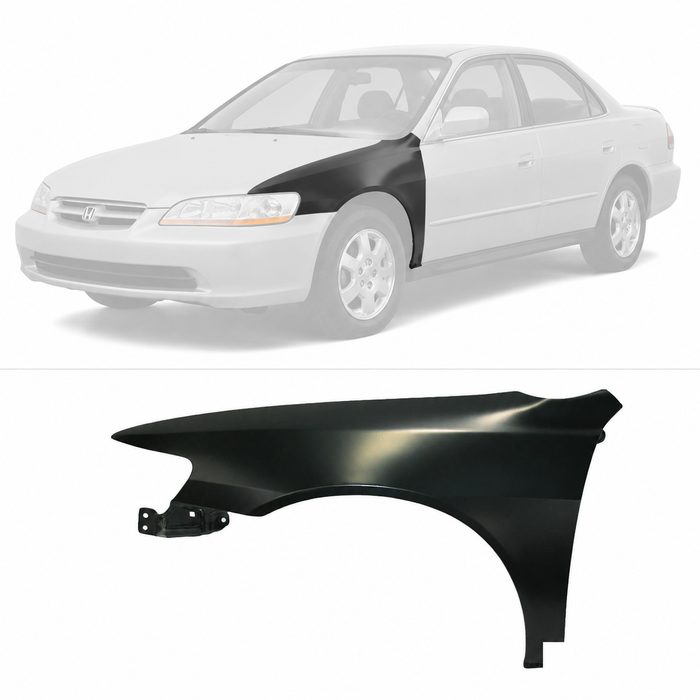 Front Left Driver Side Fender For 1998-2002 Honda Accord 4-Door Primed Steel