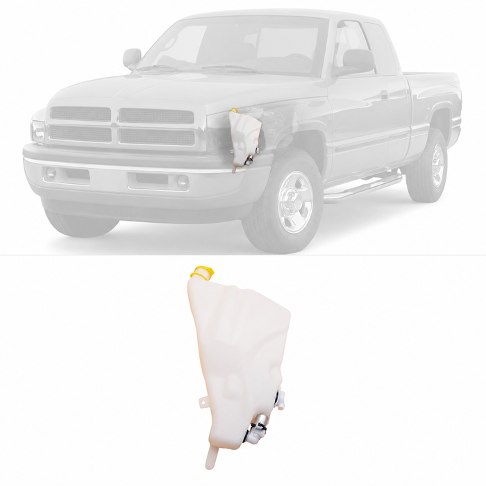 Windshield Washer Reservoir Tank w/ Pump Sensor & Hose for 1994-2002 Dodge Ram