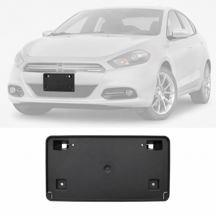 Front Bumper License Plate Mounting Bracket Holder Kit For 13-16 Dodge Dart