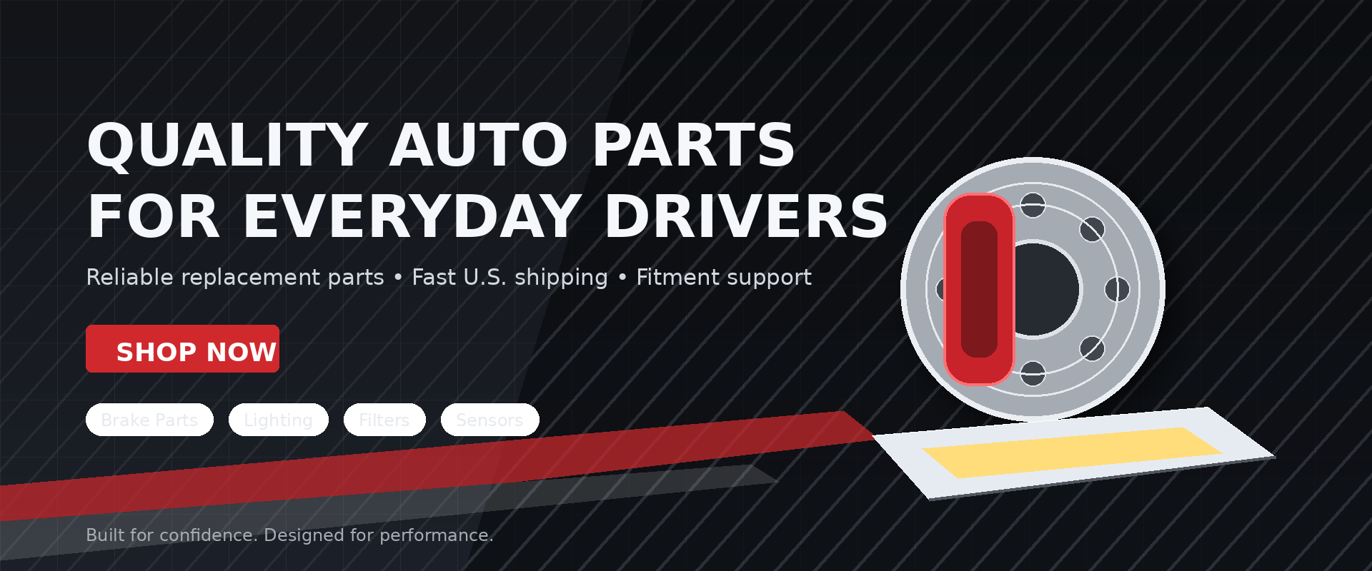 Quality auto parts homepage banner