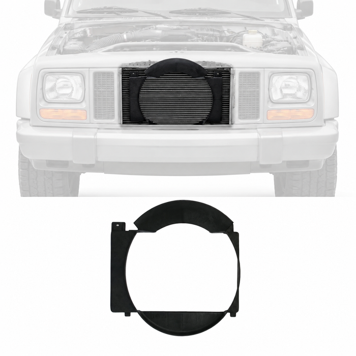 For 1987-2001 Jeep Cherokee 4.0L Radiator Cooling Fan Shroud Frame Plastic