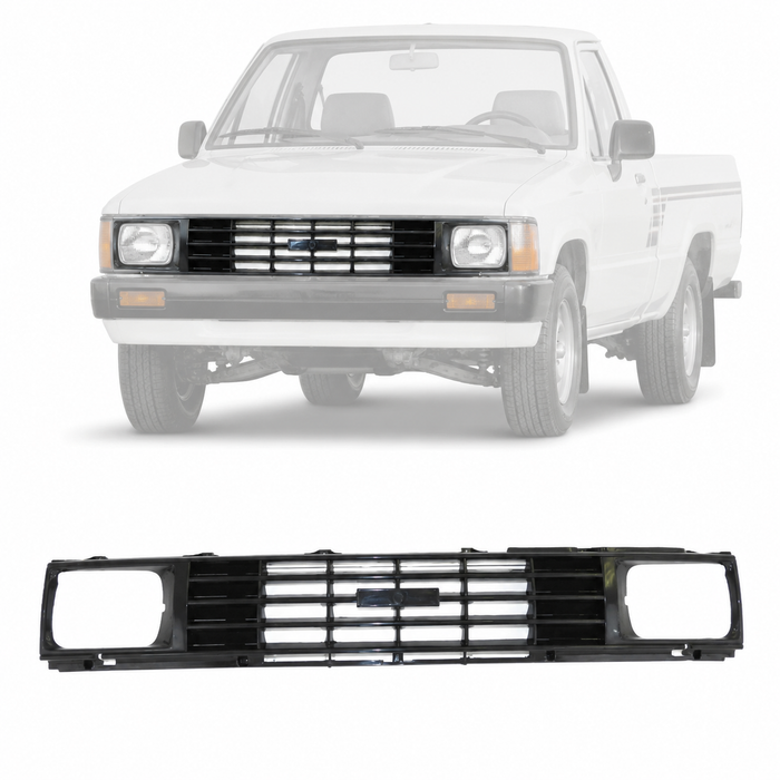 Grille Assembly Black for 1984-1986 Toyota Pickup Truck 2WD Deluxe TO1200107