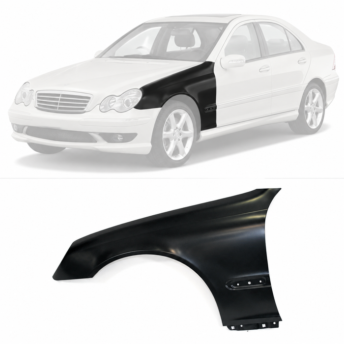Front Driver Side Fender For Mercedes Benz 2003-2007 C230 W203 w/ Molding Holes