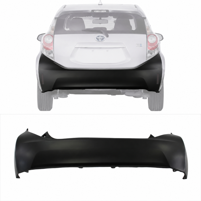 Rear Bumper Cover For Toyota Prius C PLASTIC 5215952971 TO1100302 New